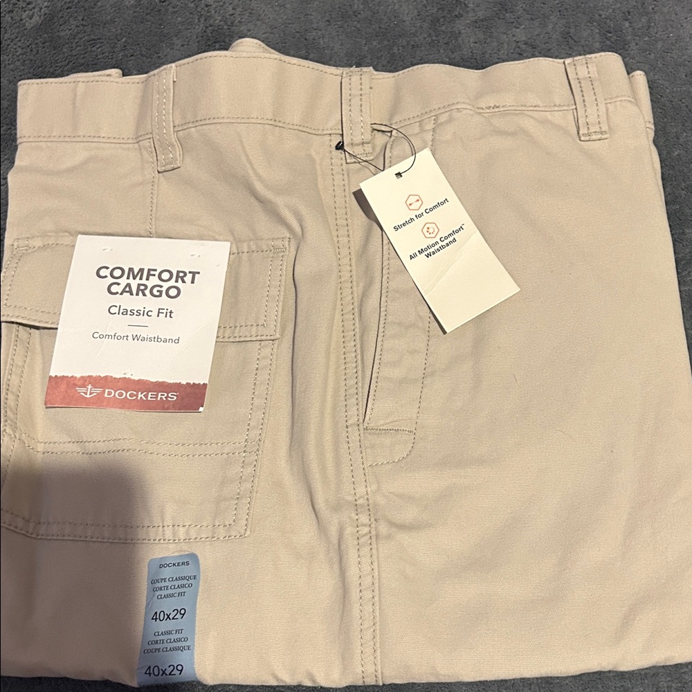 Dockers Men's Classic Fit Cargo Pants - Beige